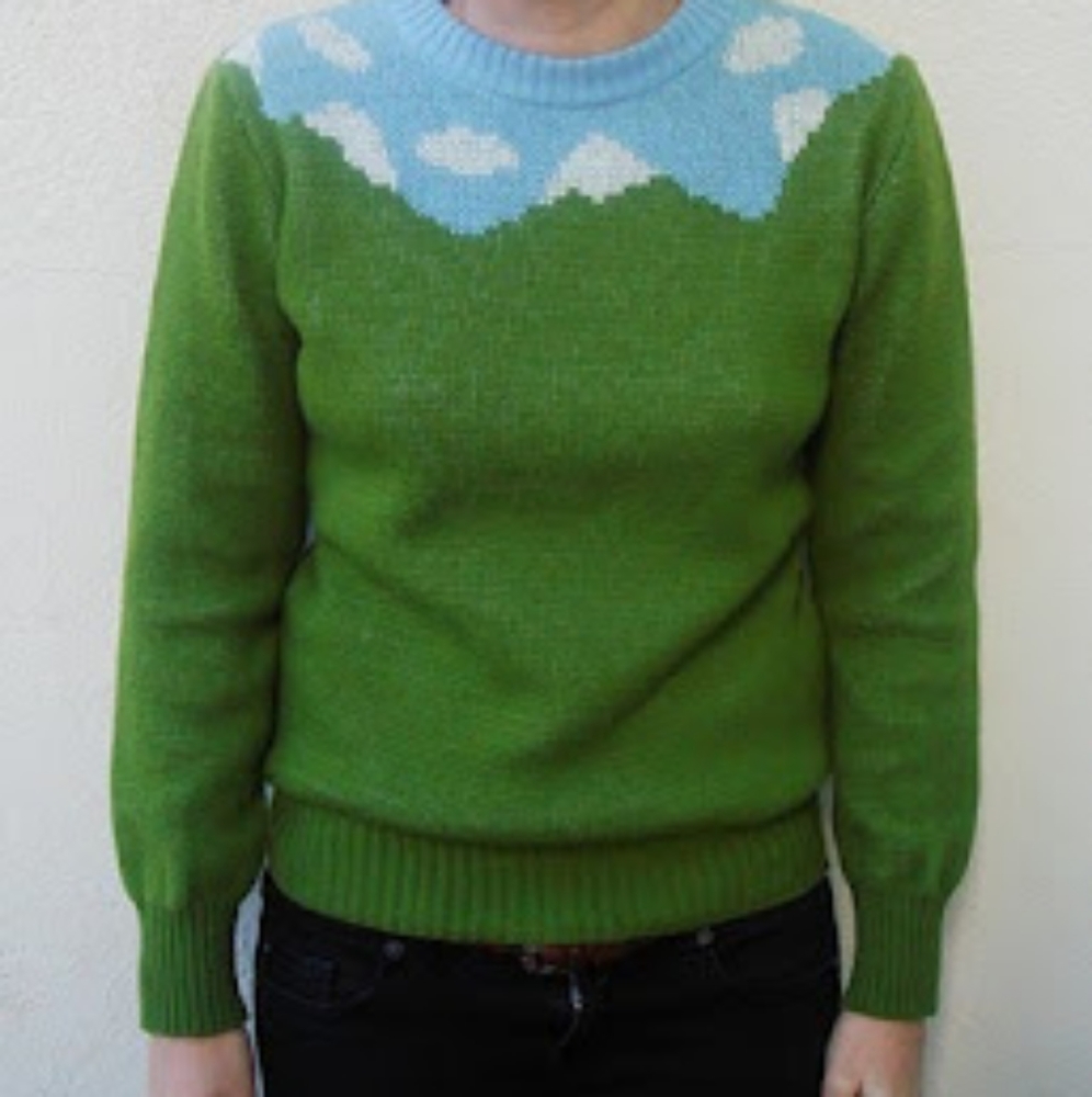 Unisex Mountains Sweater, Size S/XS
